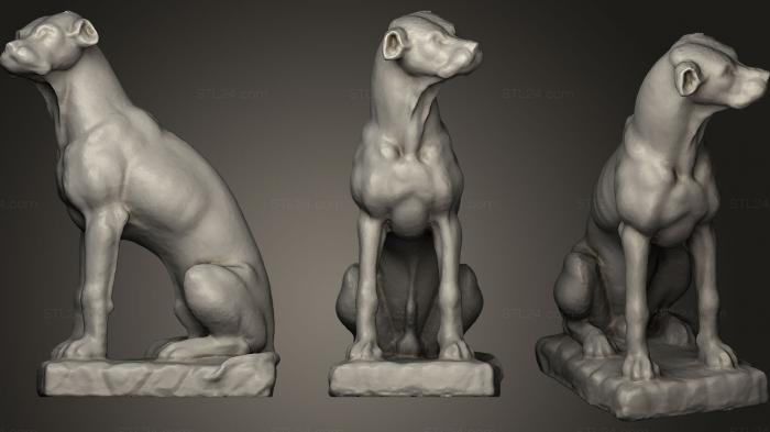 Статуэтки животных (Собака, STKJ_0384) 3D модель для ЧПУ станка